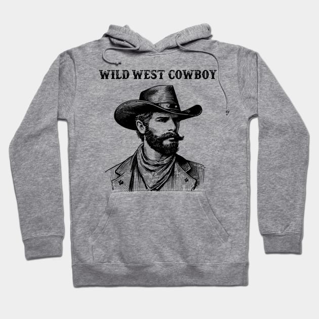Wild west cowboy Hoodie by Kusumaillustration